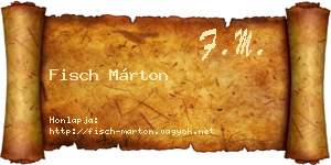 Fisch Márton névjegykártya